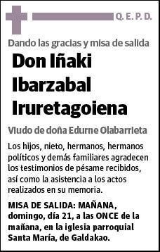 IBARZABAL IRURETAGOIENA,IÑAKI