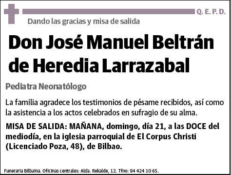 BELTRAN DE HEREDIA LARRAZABAL,JOSE MANUEL