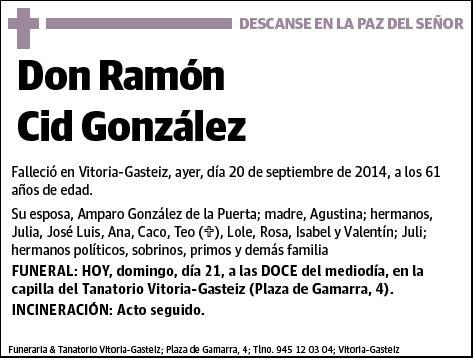 CID GONZALEZ,RAMON