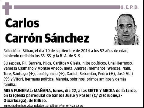 CARRON SANCHEZ,CARLOS