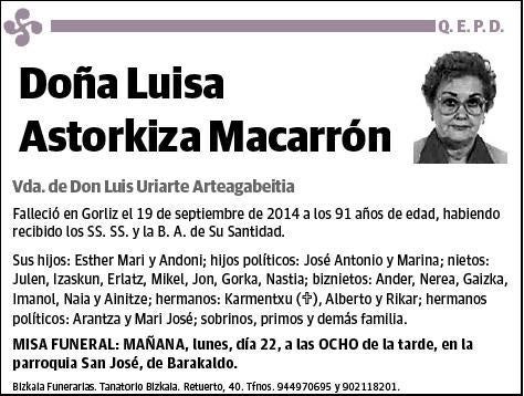 ASTORKIZA MACARRON,LUISA