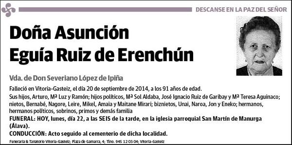 EGUIA RUIZ DE ERENCHUN,ASUNCION