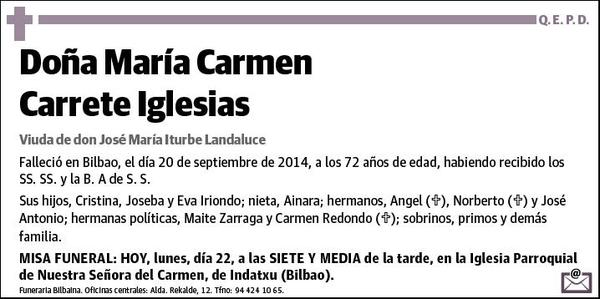 CARRETE IGLESIAS,MARIA CARMEN