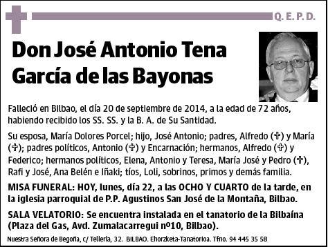 TENA GARCIA DE LAS BAYONAS,JOSE