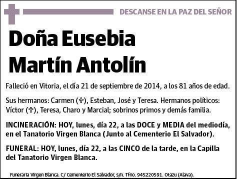 MARTIN ANTOLIN,EUSEBIA