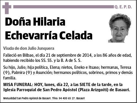 ECHEVARRIA CELADA,HILARIA