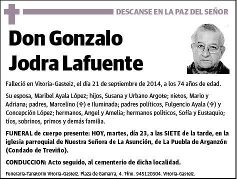 JODRA LAFUENTE,GONZALO