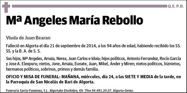 MARIA REBOLLO,Mª ANGELES