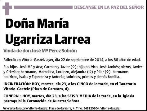 UGARRIZA LARREA,MARIA