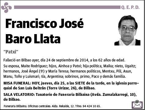 BARO LLATA,FRANCISCO JOSE