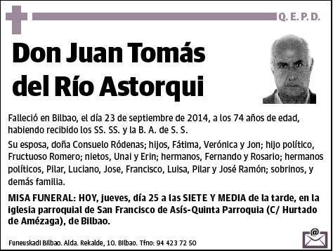 DEL RIO ASTORQUI,JUAN TOMAS