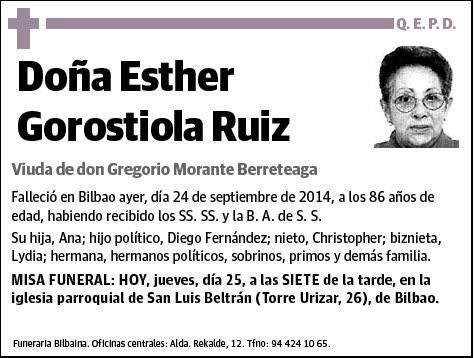 GOROSTIOLA RUIZ,ESTHER