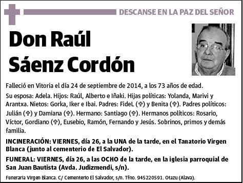 SAENZ CORDON,RAUL