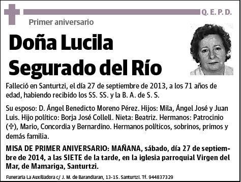 SEGURADO DEL RIO,LUCILA