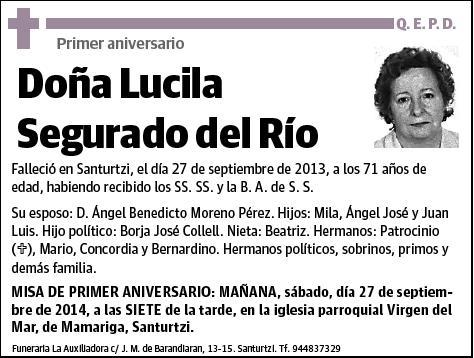 SEGURADO DEL RIO,LUCILA