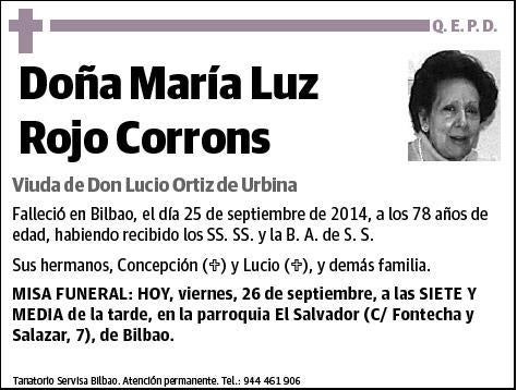 ROJO CORRONS,MARIA LUZ