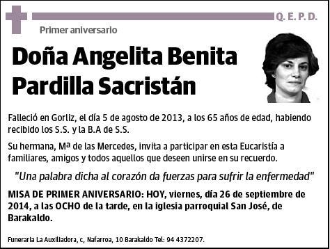 PARDILLA SACRISTAN,ANGELITA BENITA