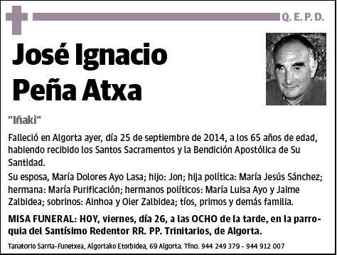 PEÑA ATXA,JOSE IGNACIO