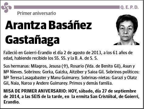 BASAÑEZ GASTAÑAGA,ARANTZA