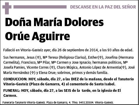 ORUE AGUIRRE,MARIA DOLORES