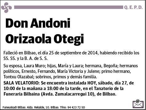 ORIZAOLA OTEGI,ANDONI