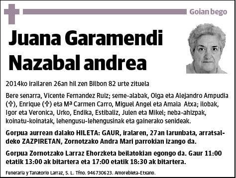 GARAMENDI NAZABAL,JUANA