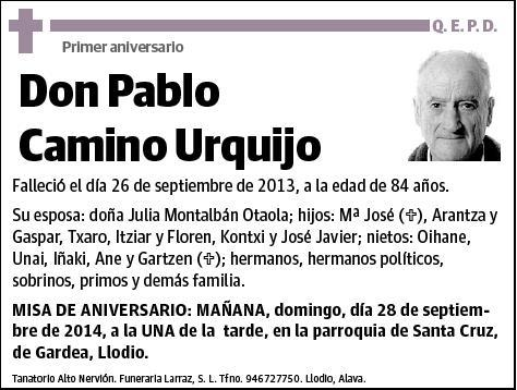 CAMINO URQUIJO,PABLO