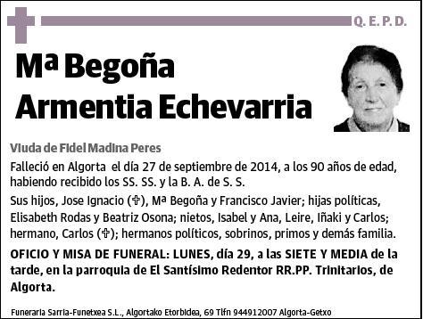 ARMENTIA ECHEVARRIA,Mª BEGOÑA