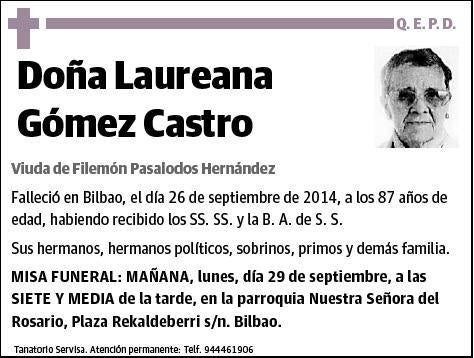 GOMEZ CASTRO,LAUREANA