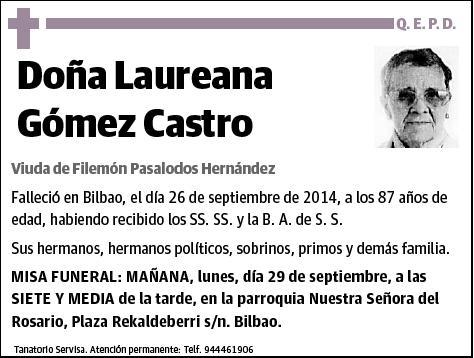 GOMEZ CASTRO,LAUREANA