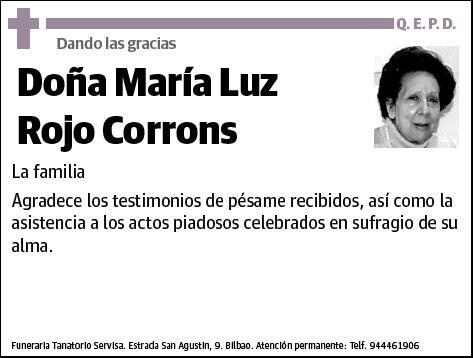 ROJO CORRONS,MARIA LUZ