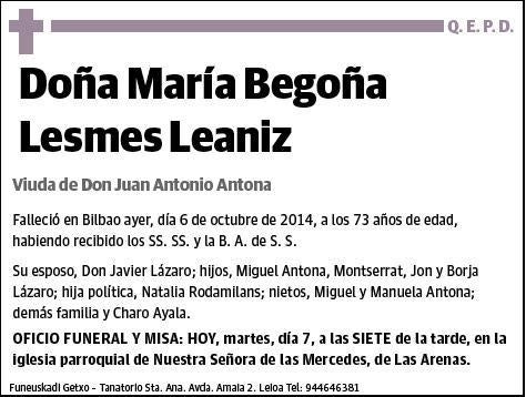 LESMES LEANIZ,MARIA BEGOÑA