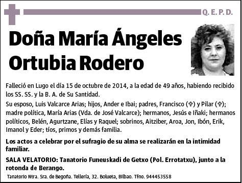 ORTUBIA RODERO,MARIA ANGELES