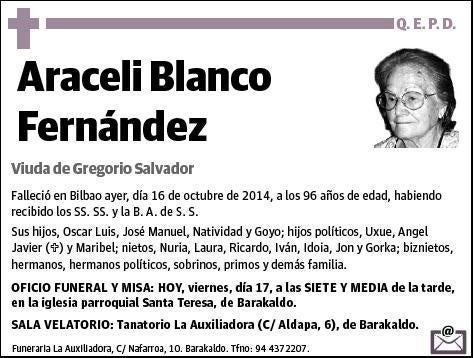 BLANCO FERNANDEZ,ARACELI