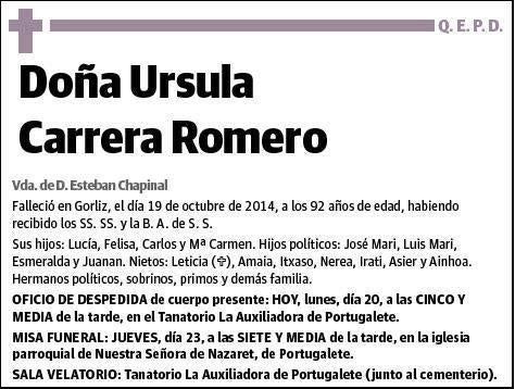 CARRERA ROMERO,URSULA