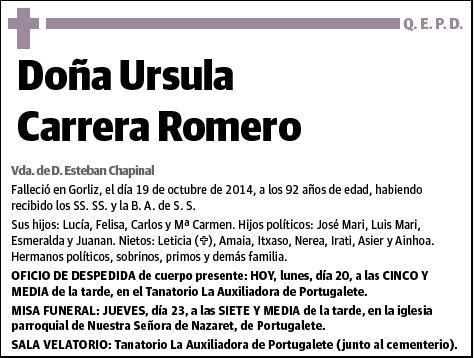 CARRERA ROMERO,URSULA