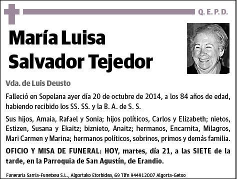 SALVADOR TEJEDOR,MARIA LUISA