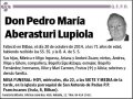 ABERASTURI LUPIOLA,PEDRO MARÍA