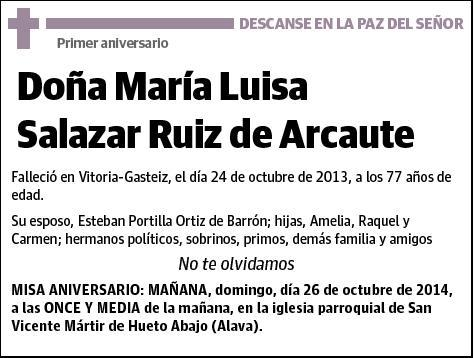 SALAZAR RUIZ DE ARCAUTE,MARIA LUISA