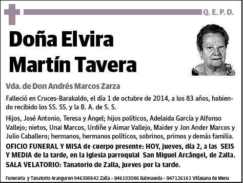 MARTIN TAVERA,ELVIRA