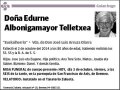 ALBONIGAMAYOR TELLETXEA,EDURNE