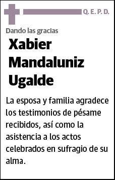 MANDALUNIZ UGALDE,XABIER