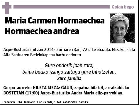 HORMAECHEA HORMAECHEA,MARIA CARMEN