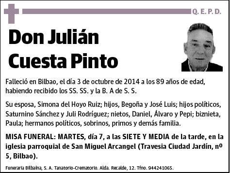 CUESTA PINTO,JULIAN