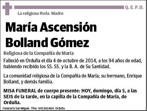 BOLLAND GOMEZ,MARIA ASCENSION