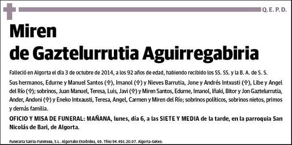 DE GAZTELURRUTIA AGUIRREGABIRIA,MIREN