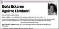 AGUIRRE LAMBARRI,ESKARNE