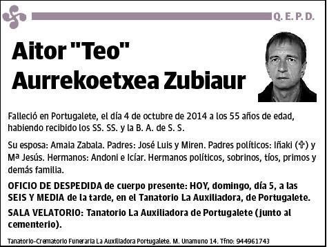 AURREKOETXEA ZUBIAUR,AITOR TEO