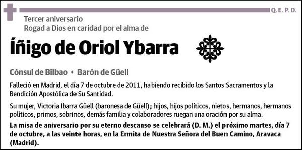 DE ORIOL YBARRA,IÑIGO