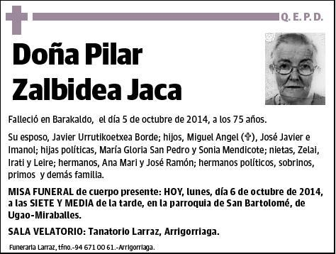 ZALBIDEA JACA,PILAR